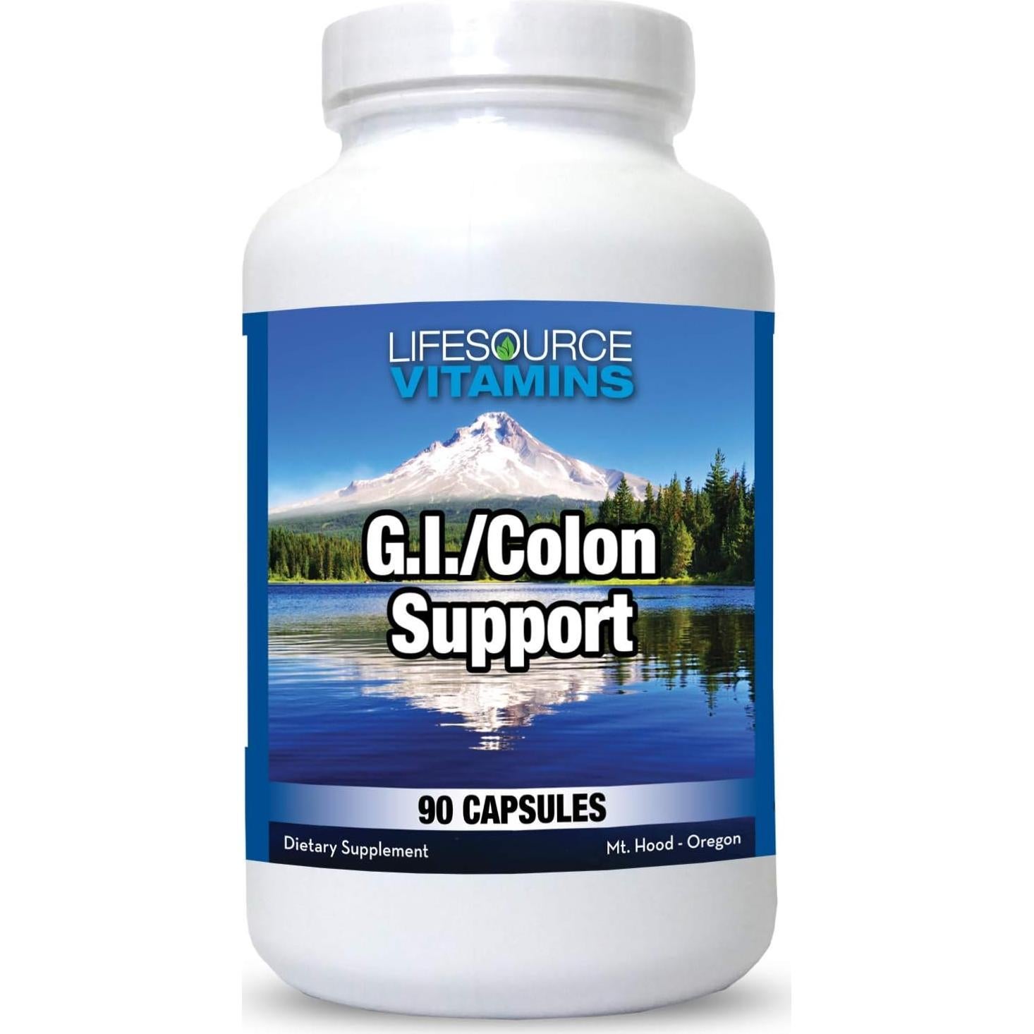 LifeSource Vitamins G.I. & Colon Support - 90 Cápsulas Digestivas