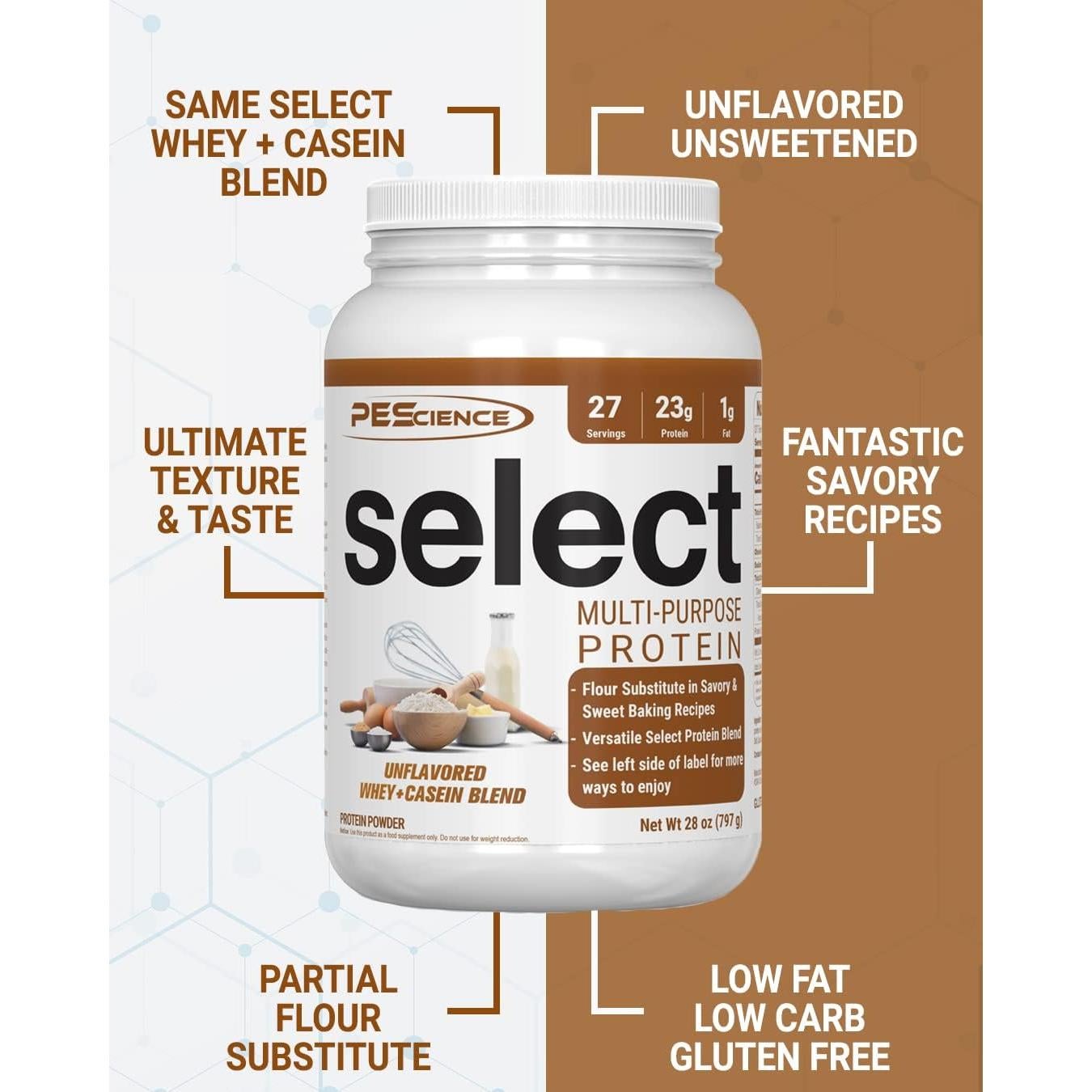 Proteína en Polvo PEScience Sin Sabor 27 Porciones 0.79kg