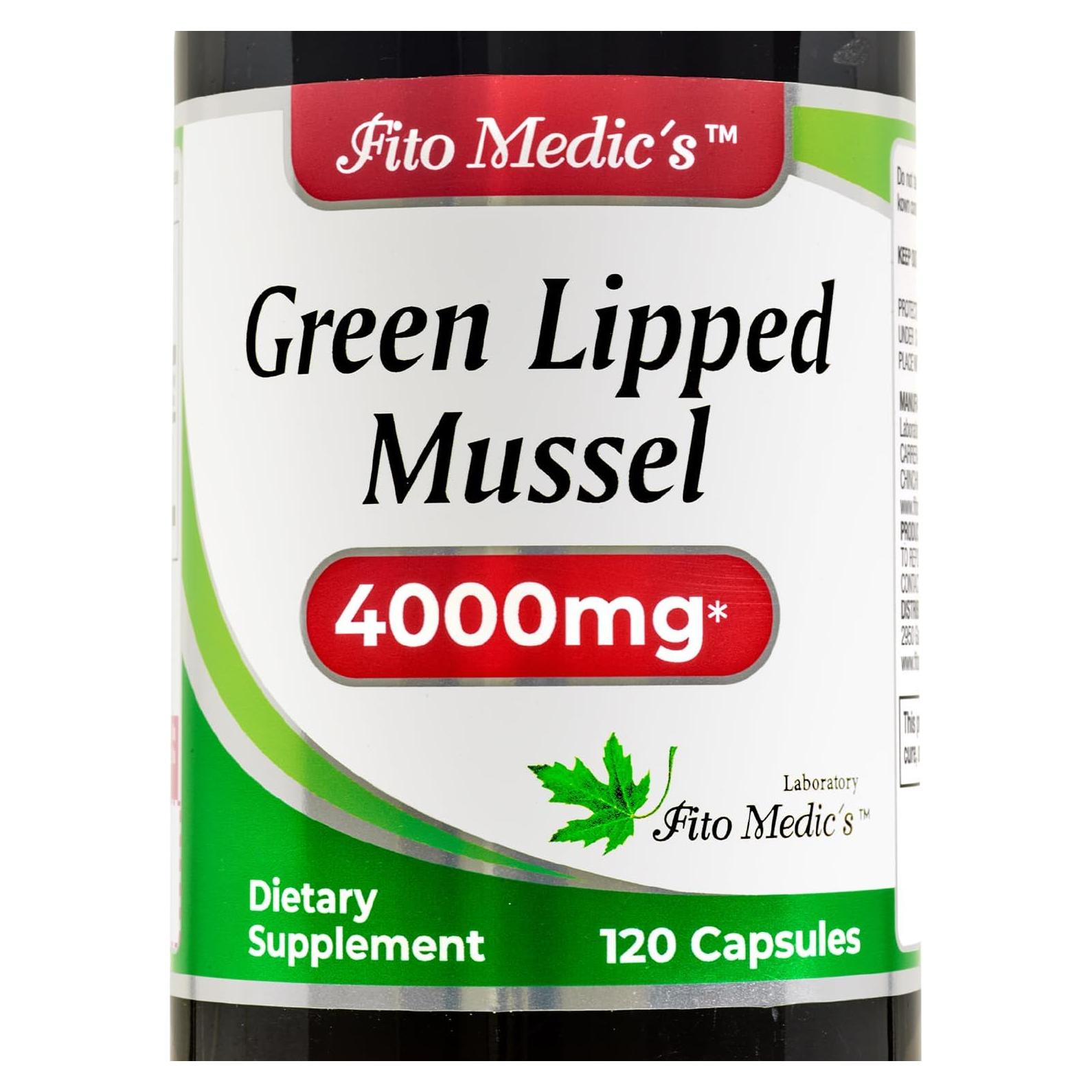 Suplemento Herbal FITO MEDIC'S Mejillón de Labio Verde 120 Cápsulas 400mg