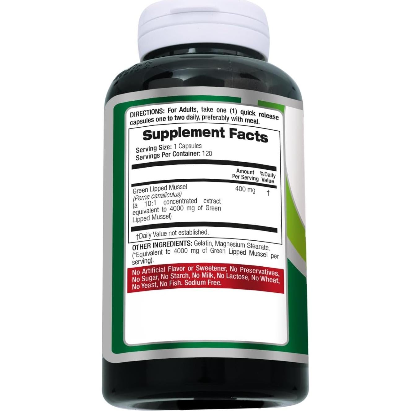 Suplemento Herbal FITO MEDIC'S Mejillón de Labio Verde 120 Cápsulas 400mg