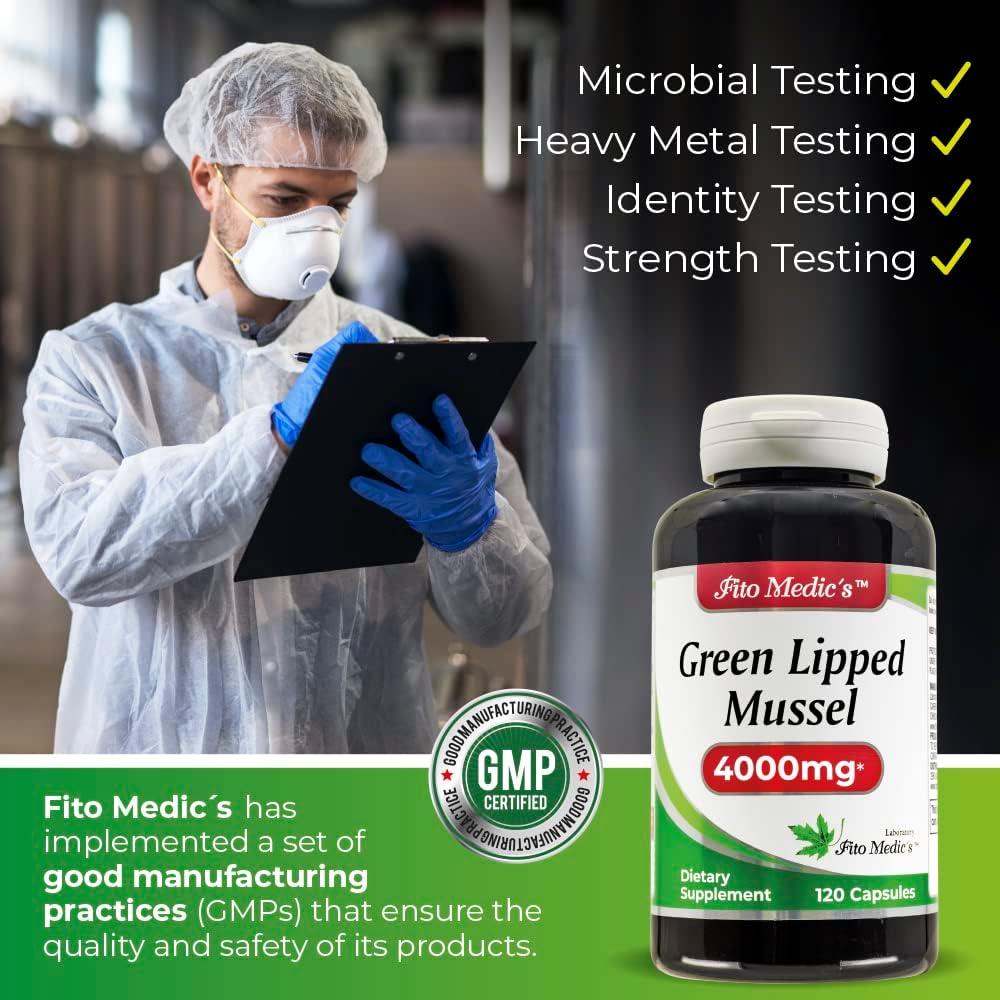 Suplemento Herbal FITO MEDIC'S Mejillón de Labio Verde 120 Cápsulas 400mg