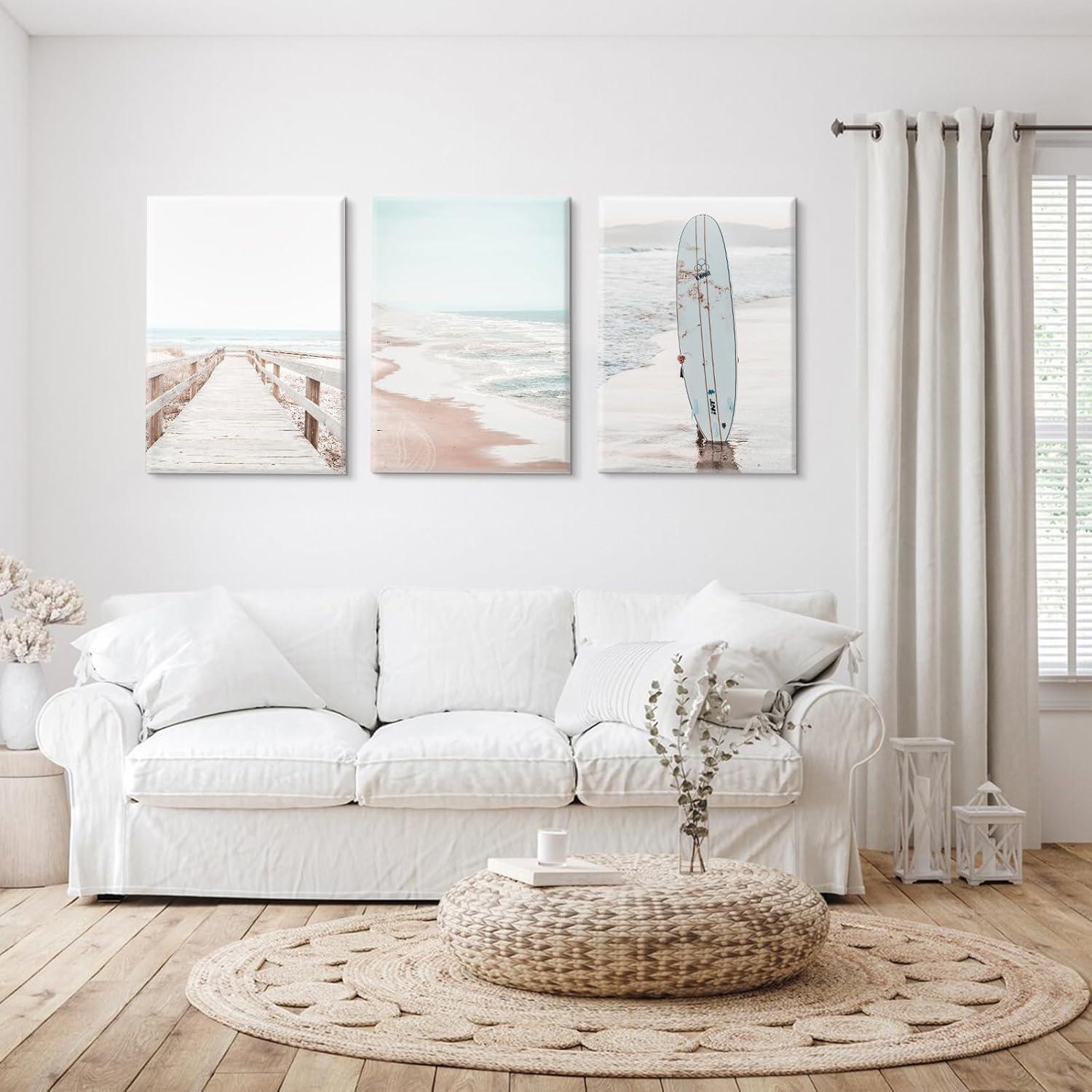 Arte de Pared Oceánico Youillne Juego de 3 Lienzo 40x60 cm