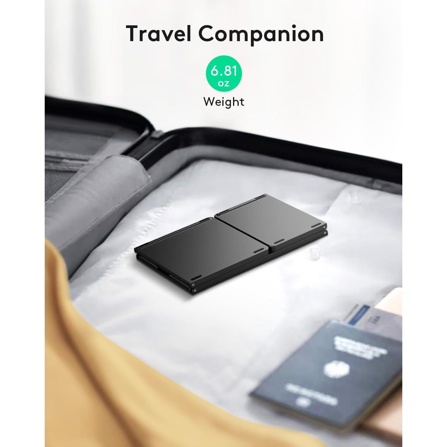 Teclado Bluetooth Plegable Samsers con Touchpad - Negro