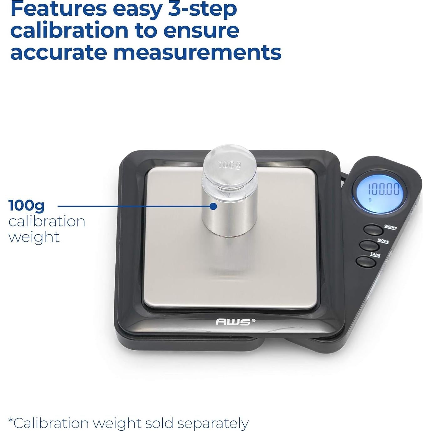 Báscula Digital de Bolsillo American Weigh BL-100 100g x 0.01g