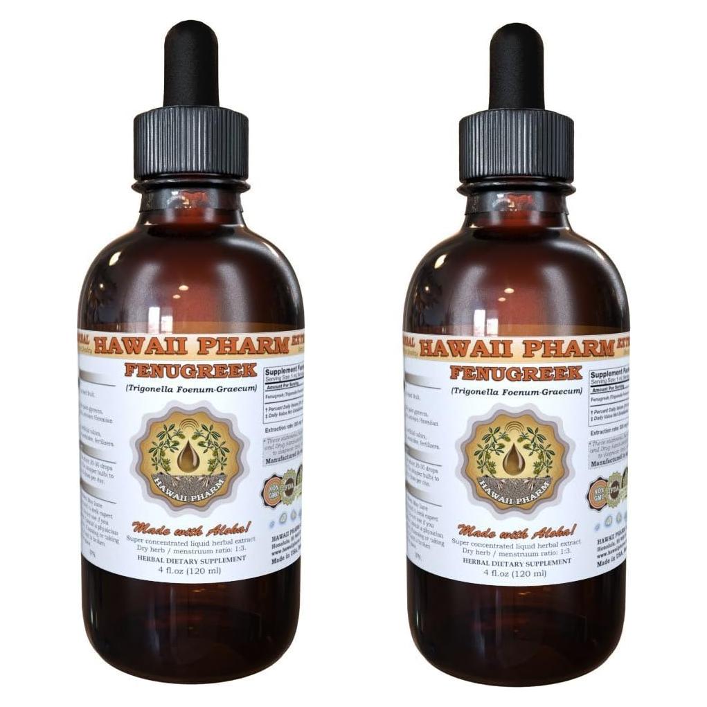 Extracto Líquido de Fenogreco HawaiiPharm 118 ml Orgánico