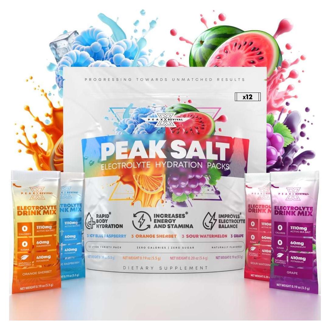 Paquete de Polvo de Electrolitos Peak Revival - 12 Paquetes