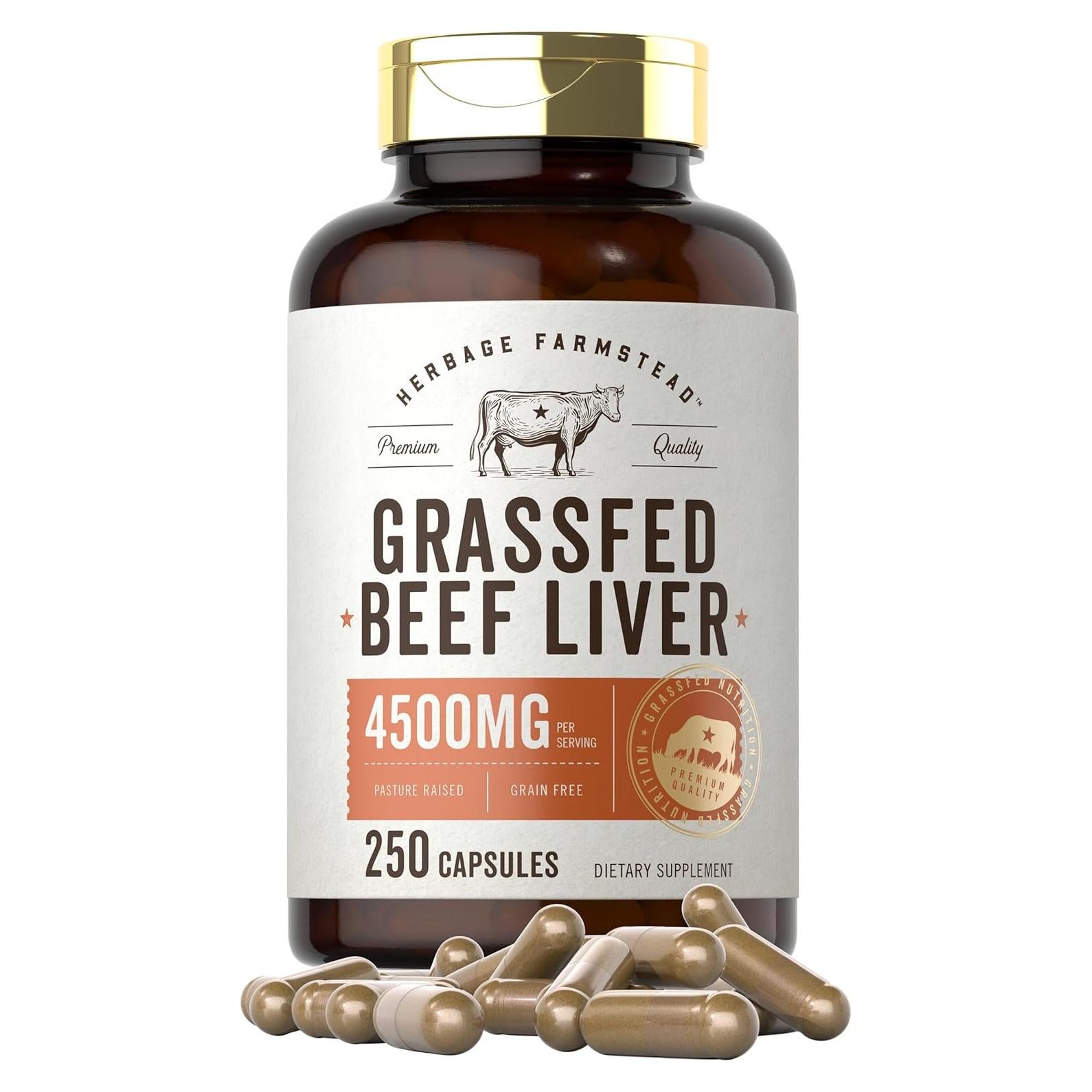 Cápsulas de Hígado de Res Alimentado con Pasto Carlyle 4500mg