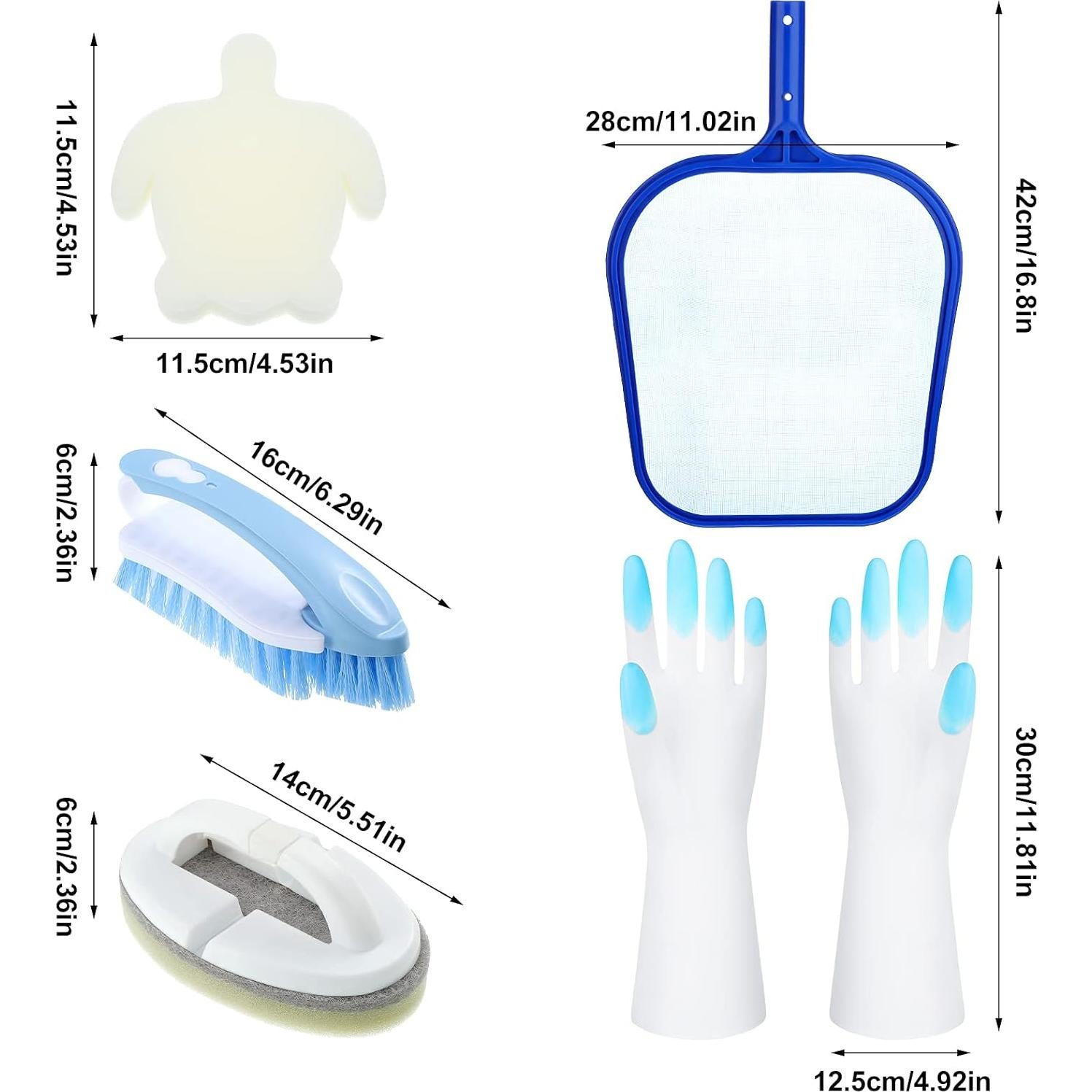 Kit de Limpieza para Spa Patelai - 8 Piezas con Guantes