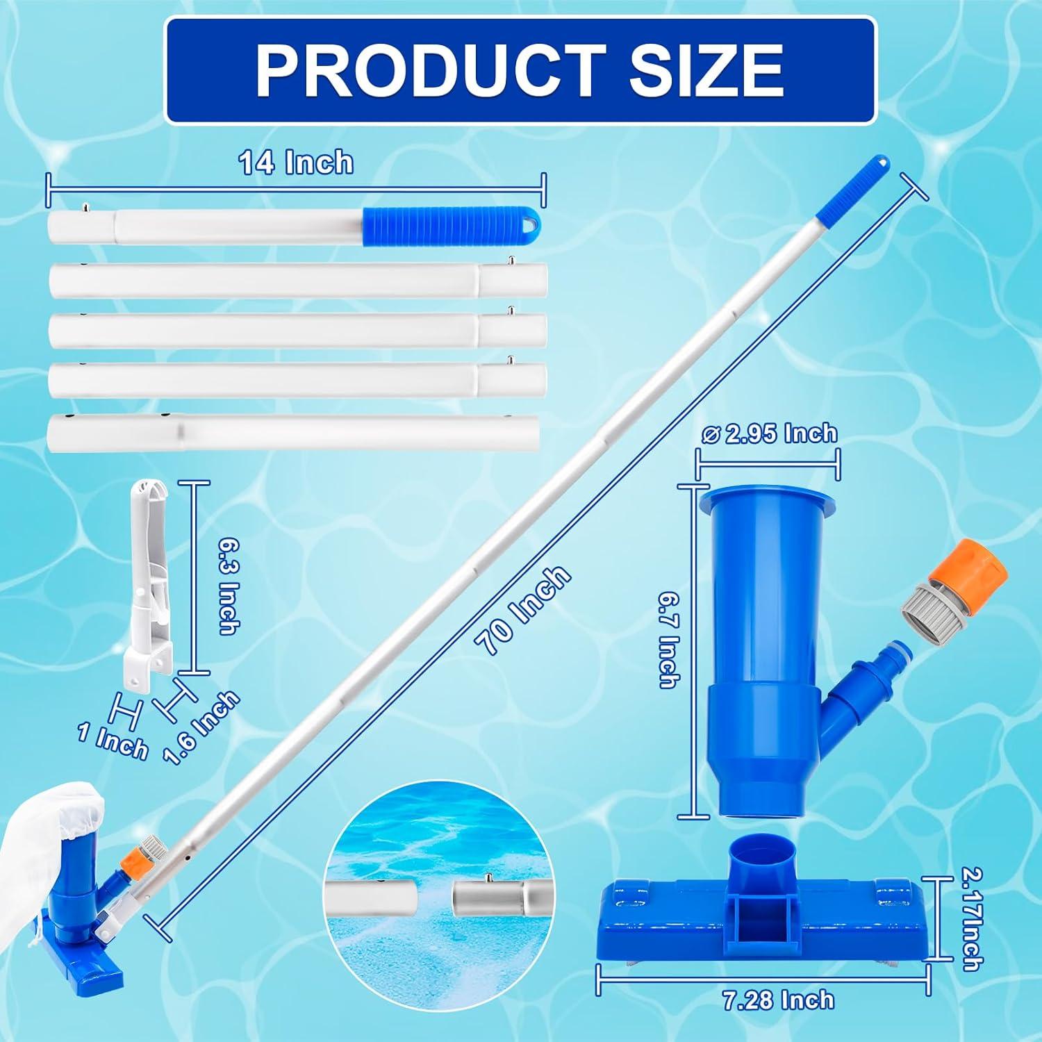 Aspiradora de Piscina Portátil WORKER 1.77m Azul - Limpieza Eficiente