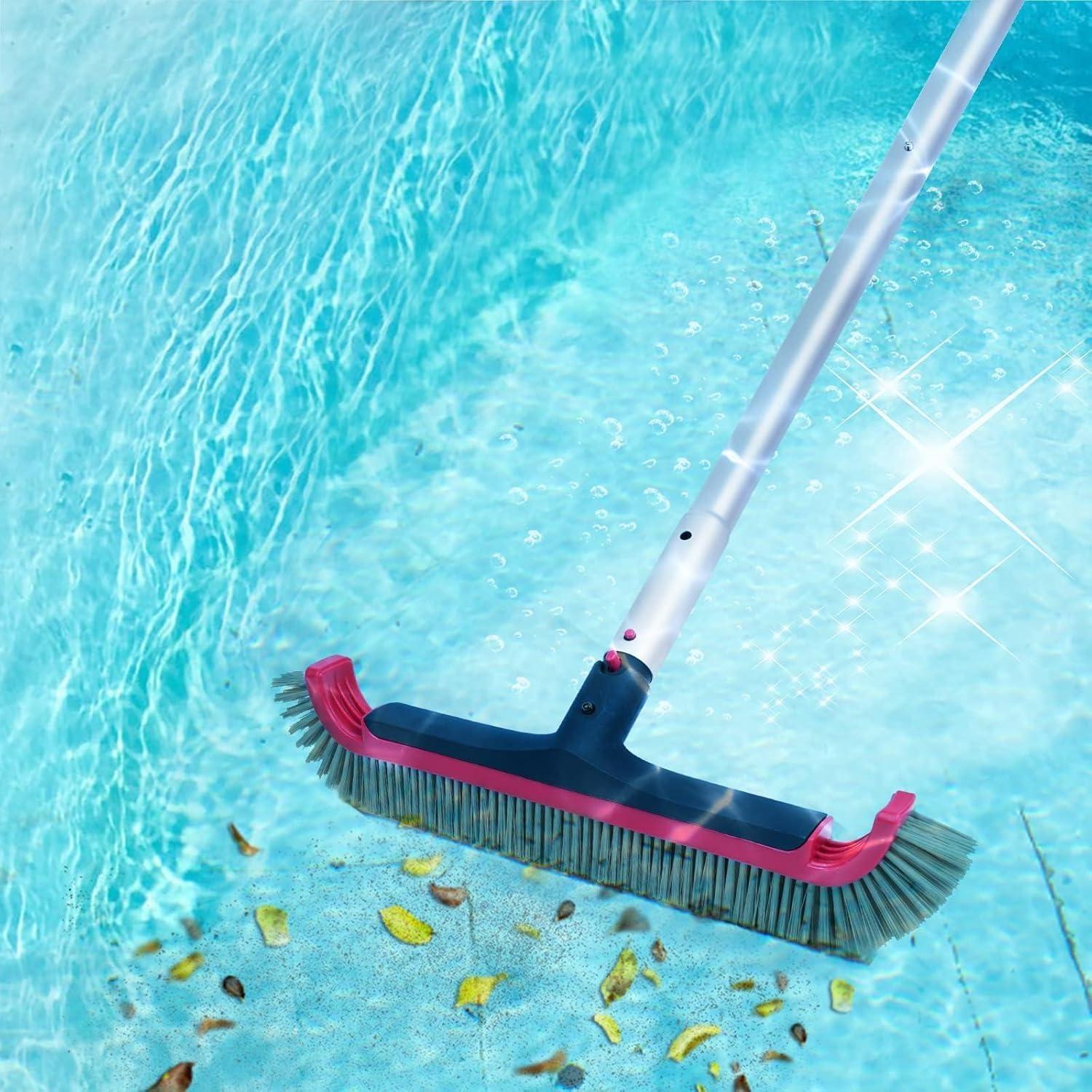 Cepillo de piscina Poolvio con palo ajustable 3.05 m