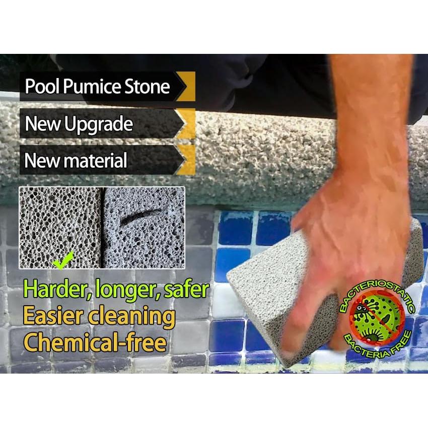 Kit de Limpieza para Piscinas NEOHATION - Piedra Pómez y Cepillo de Acero Inoxidable