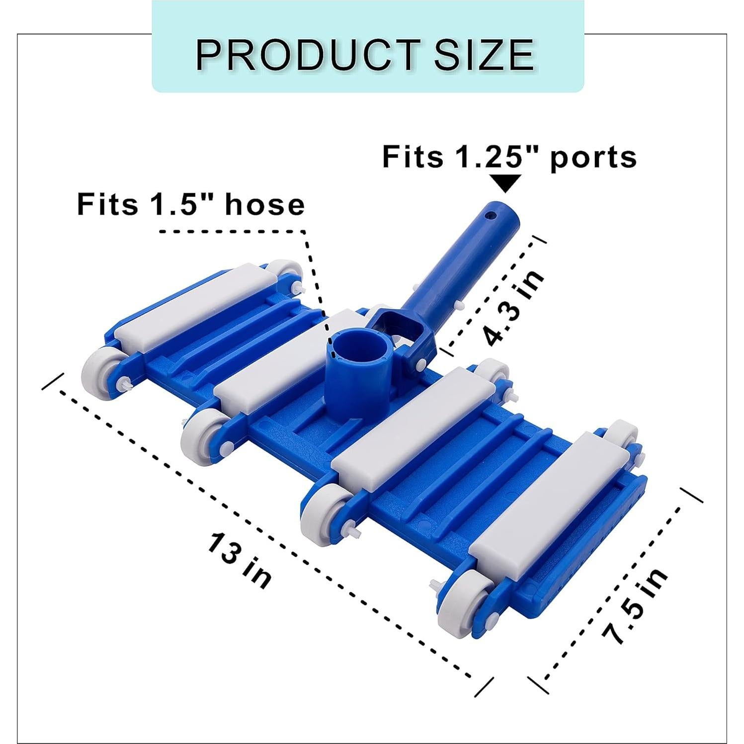 Cabezal de Aspiradora de Piscina Uoark 35.56 cm con Ruedas
