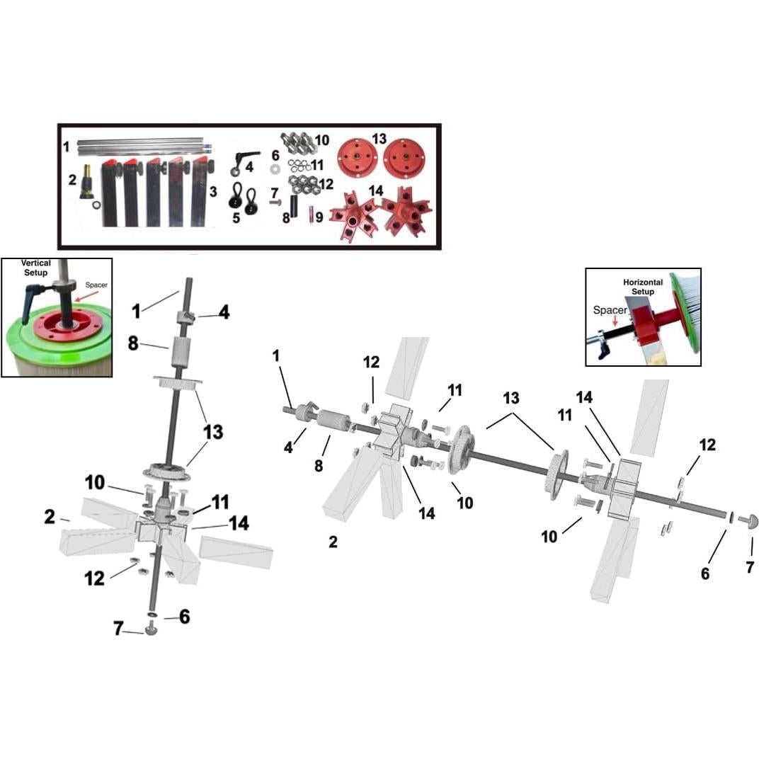 Soporte de Limpieza de Filtros de Piscina Spindoc FS001 3-6"