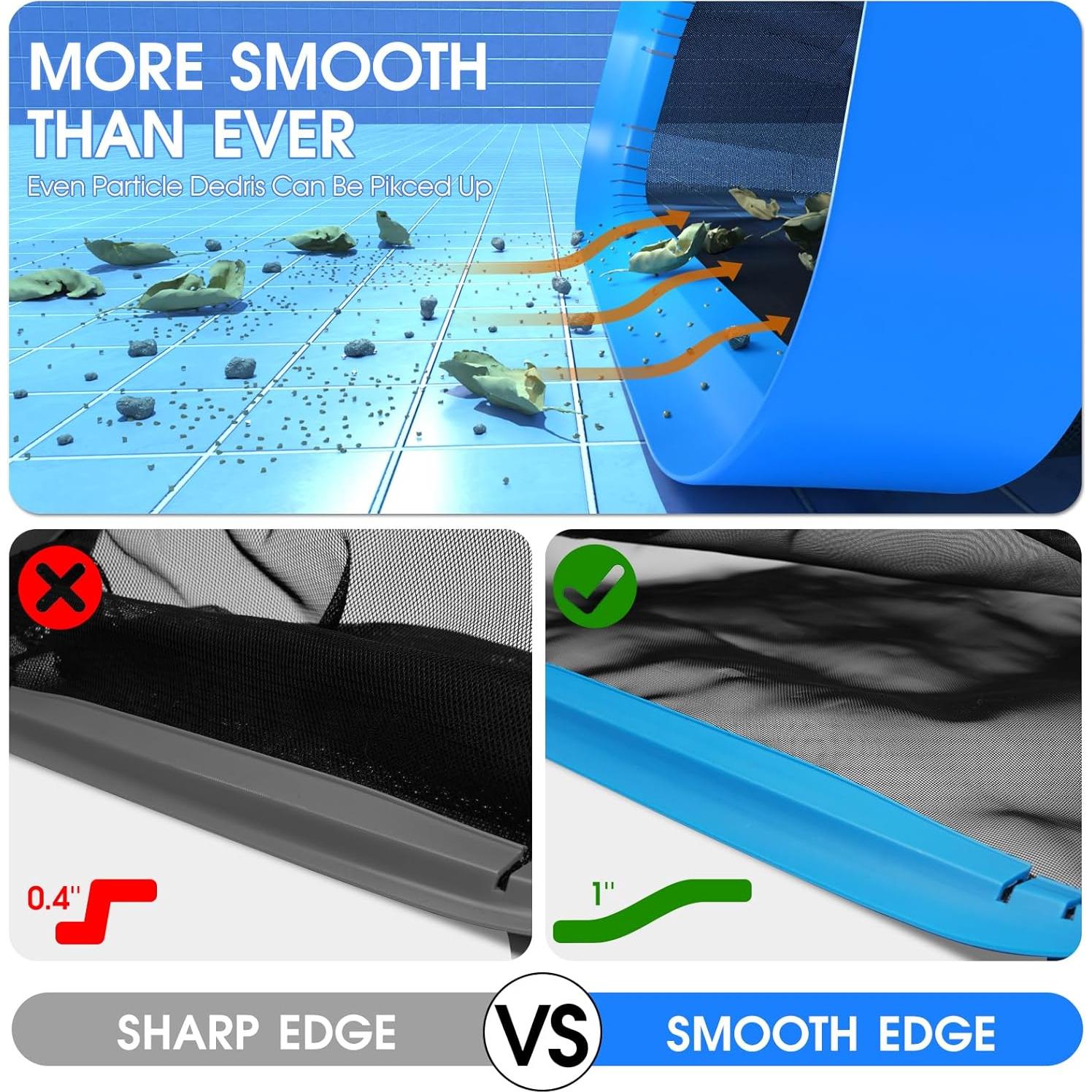 Red de piscina TidyMister 17.5" con poste de 3.05 m