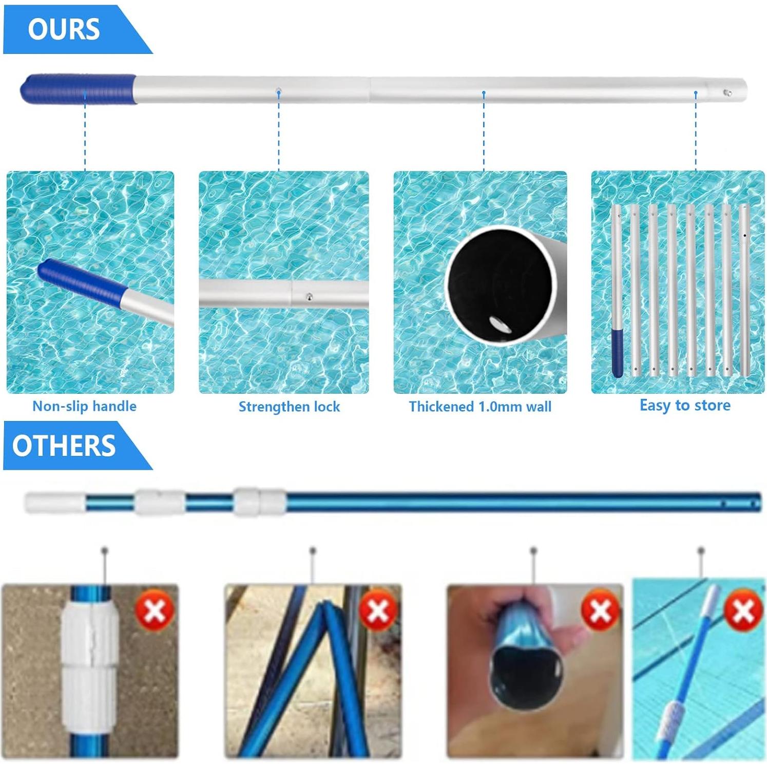 Red Skimmer Profundo Poolvio con Poste Ajustable 3m - 10m