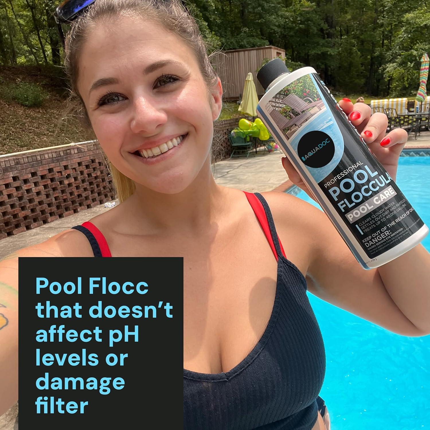 Floculante para Piscina AquaDoc 32oz - Limpieza Rápida y Efectiva