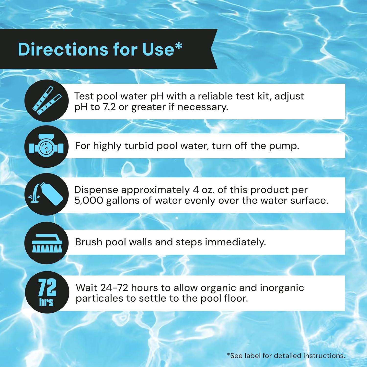 Floculante para Piscina AquaDoc 32oz - Limpieza Rápida y Efectiva