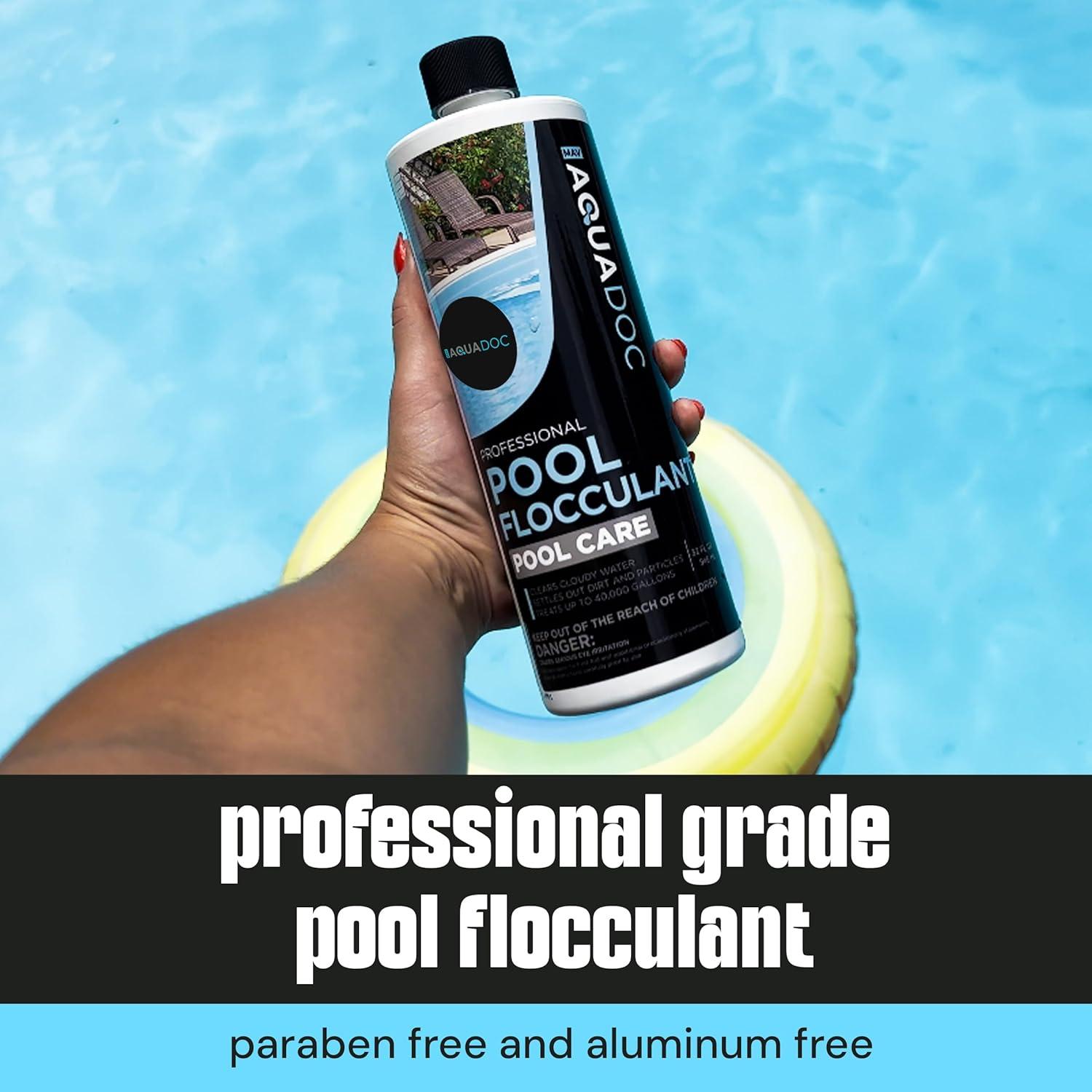 Floculante para Piscina AquaDoc 32oz - Limpieza Rápida y Efectiva
