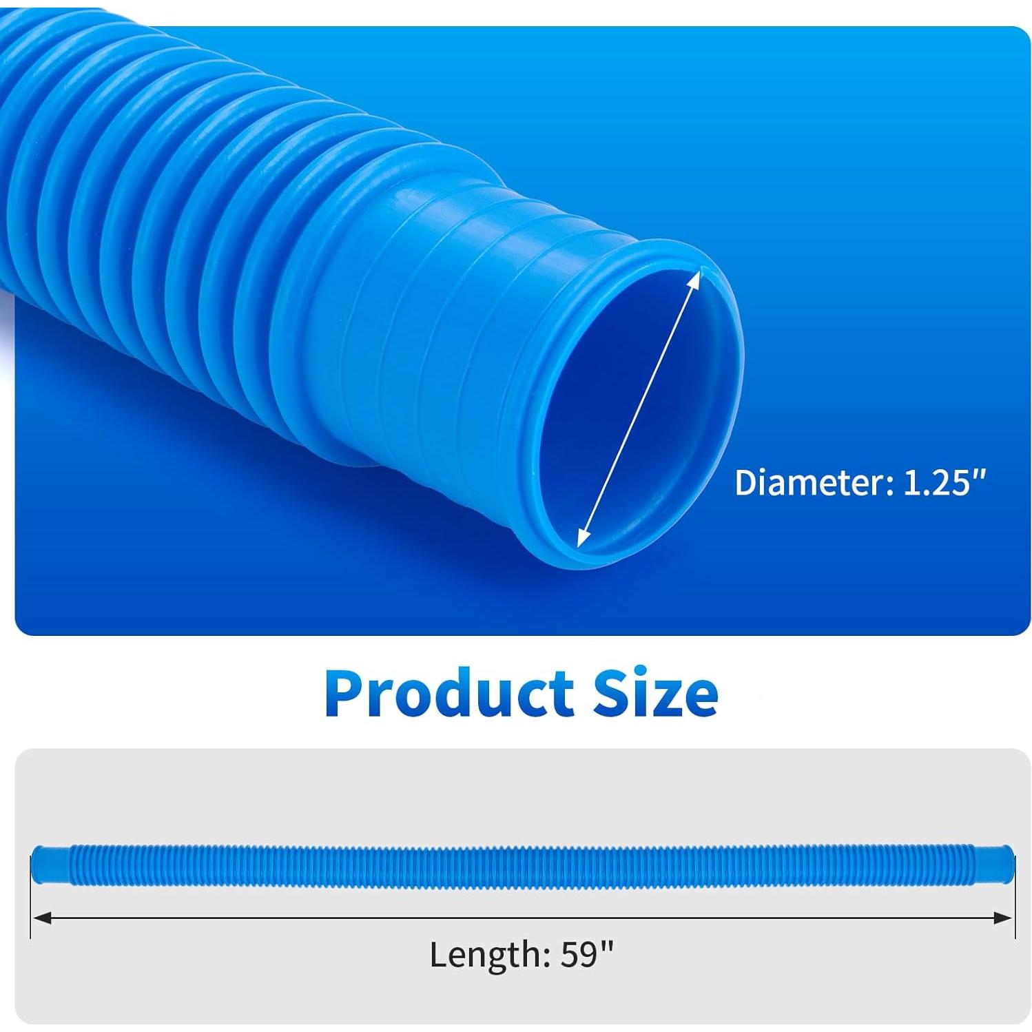 Kit de Mangueras de Piscina RSYEKU 1.25" x 149.86 cm con Abrazaderas