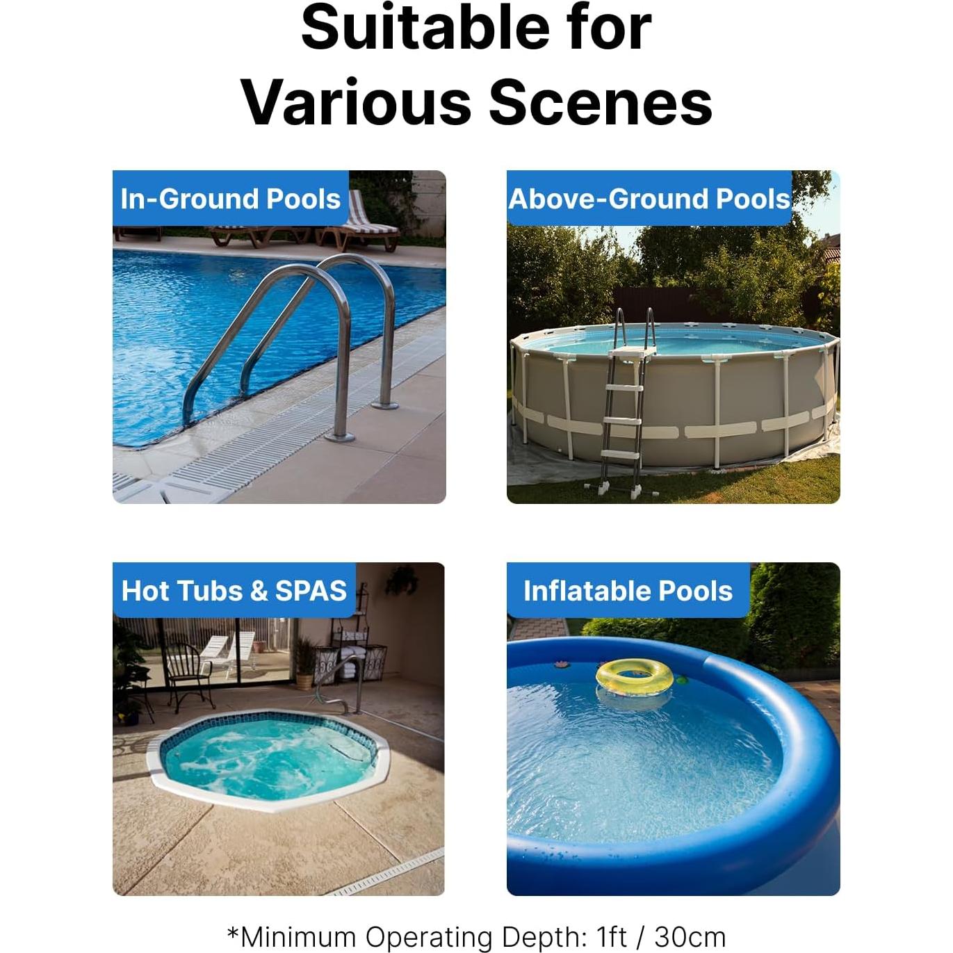 Aspiradora de Piscina Consciot L2 Recargable 3.64 kg 60 min