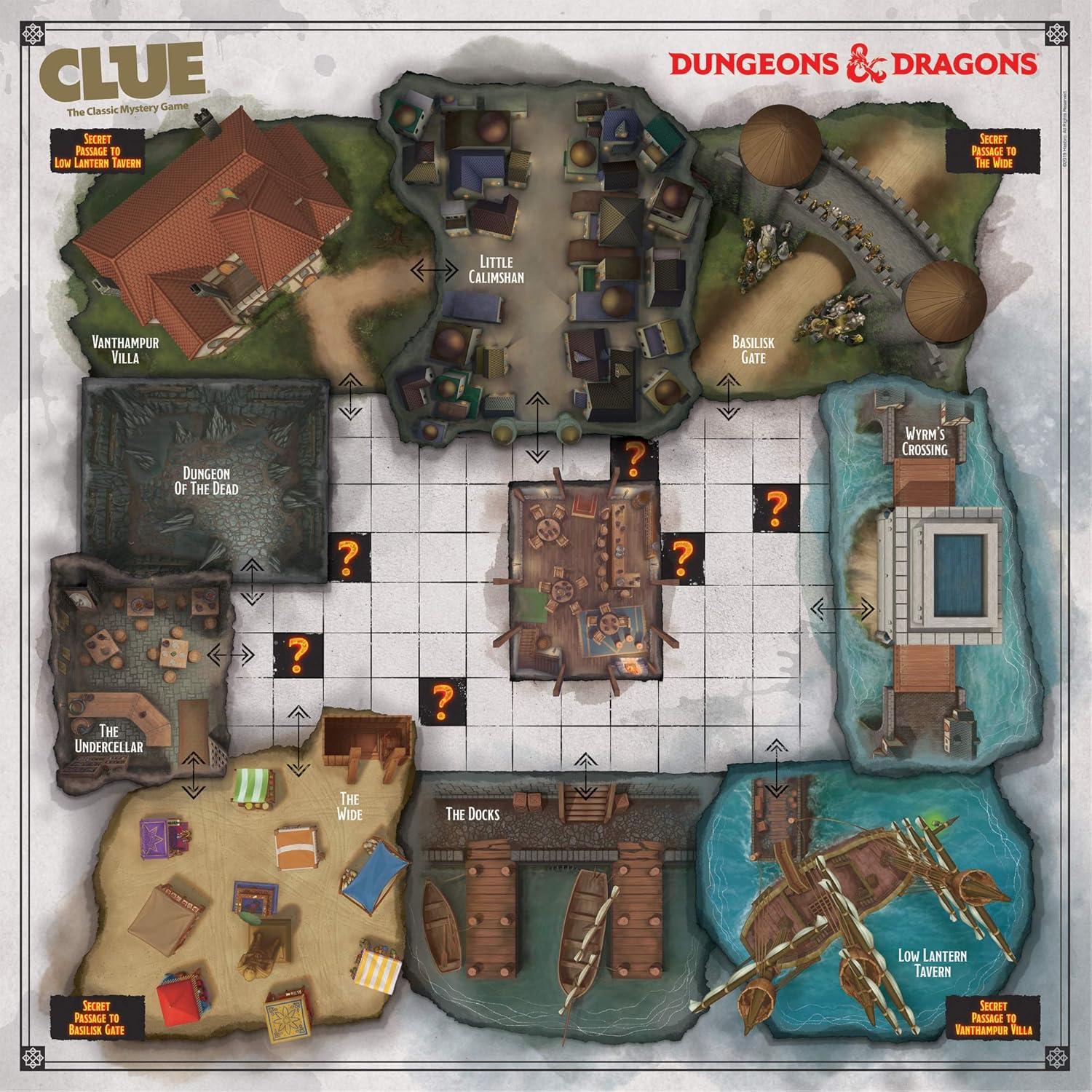 Juego de Mesa Clue Dungeons & Dragons - Español - 2-6 Jugadores