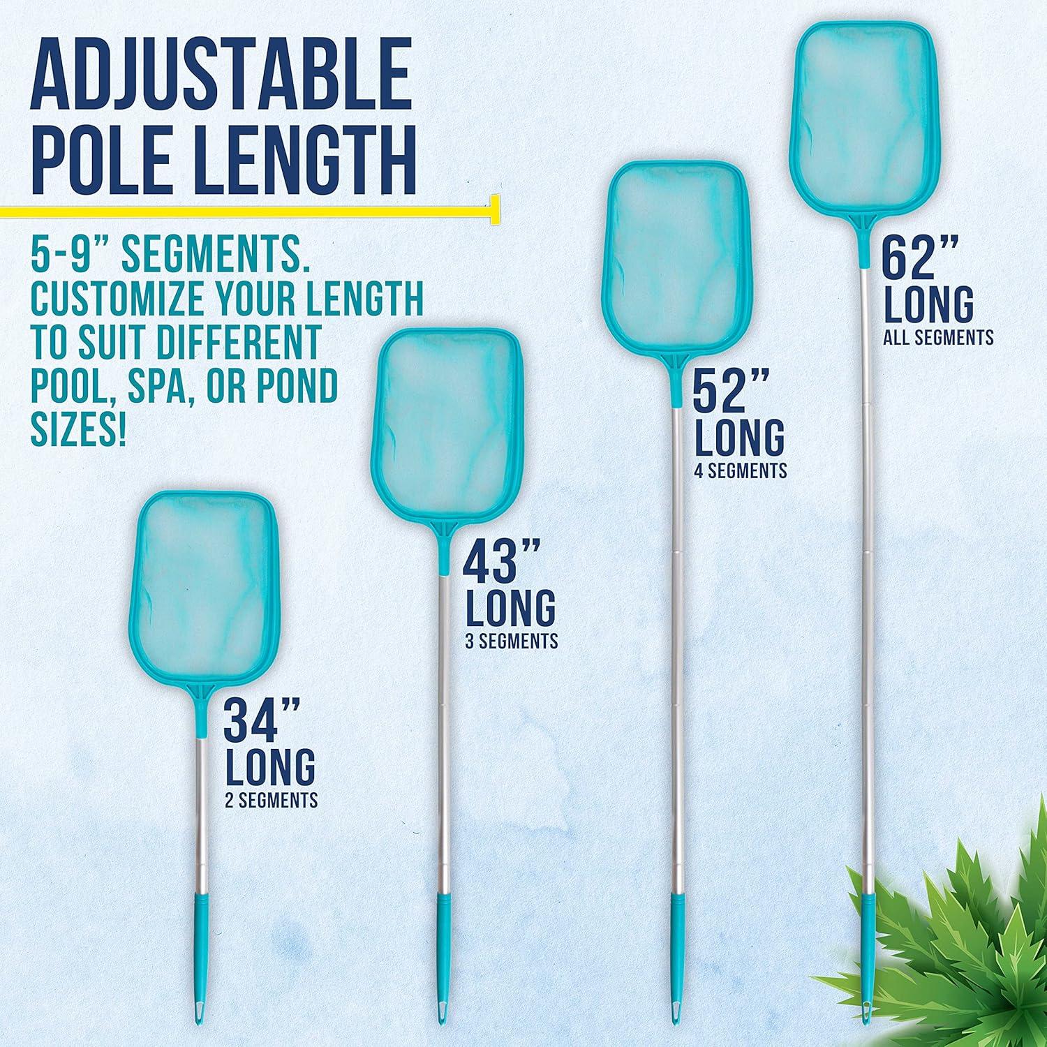 Skimmer de Hojas U.S. Pool Supply 1.52 m con Polo de Aluminio