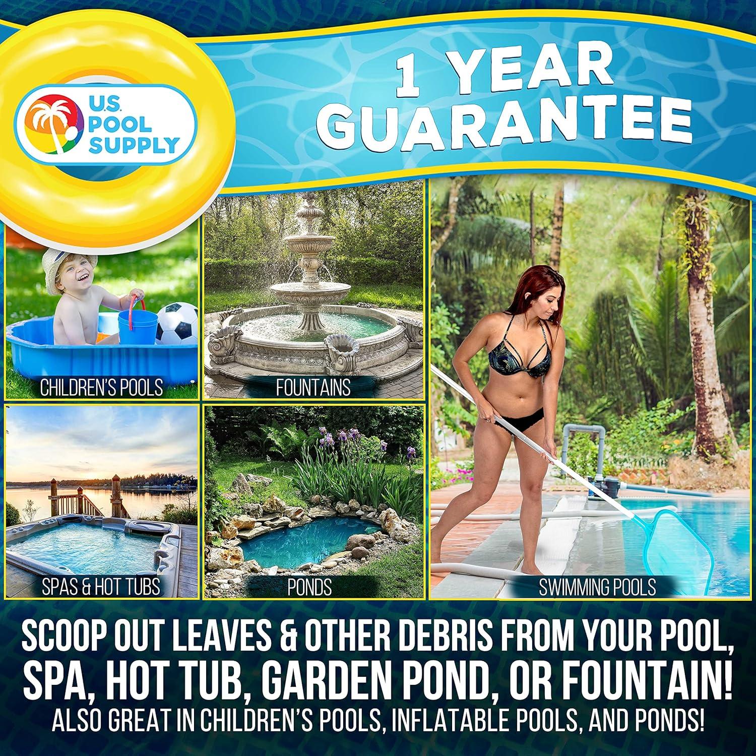 Skimmer de Hojas U.S. Pool Supply 1.52 m con Polo de Aluminio