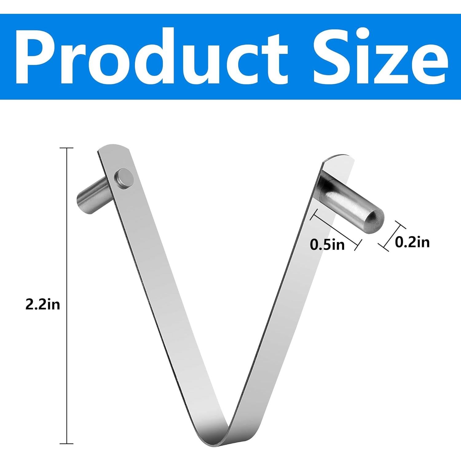 Clips para Poste de Piscina moonoom - 12 Pcs Acero Inoxidable