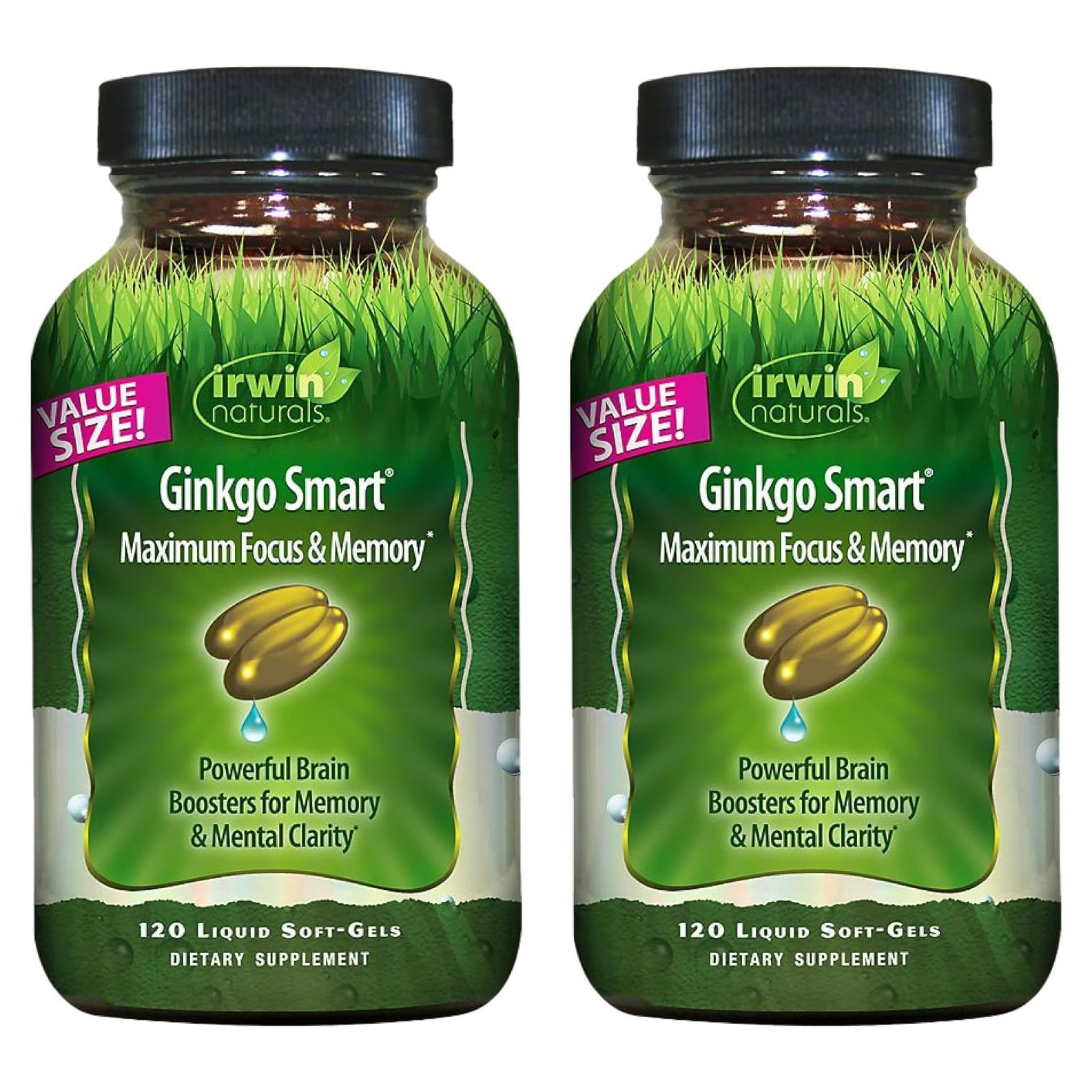 Suplemento Cerebral Irwin Naturals Ginkgo Smart 120 Gelatinas