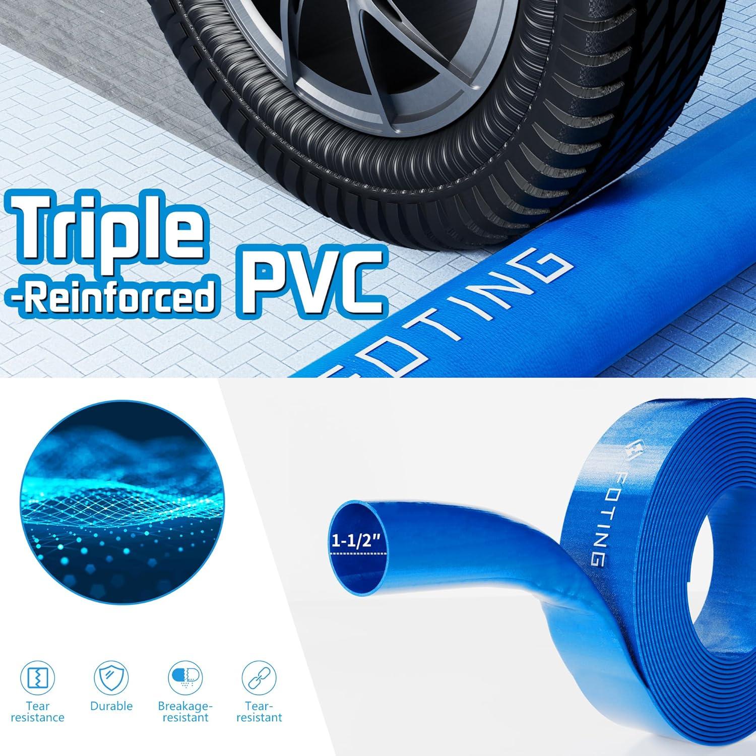 Manguera de Drenaje FOTING 3.05m 1.5" PVC Resistente