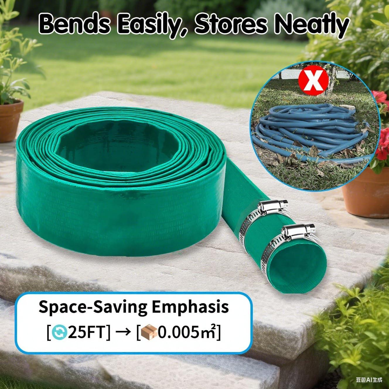 Kit Manguera Desagüe Piscina 25ft Temsteel 1.5" PVC Alta Flujo