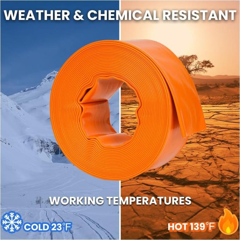 Manguera de Retrolavado LINEX 15.24m PVC Alta Resistencia Naranja