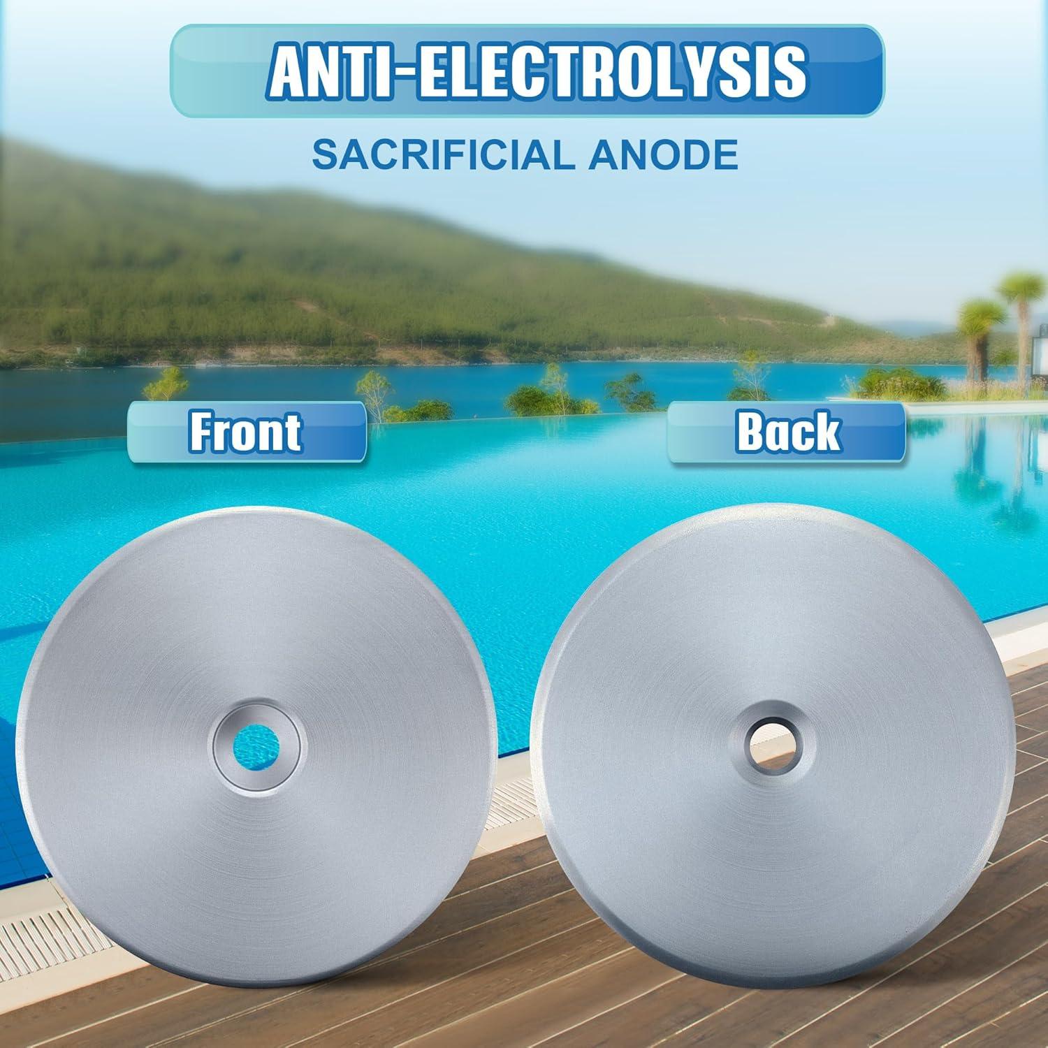 Peso de Ánodo de Zinc Dreyoo 2 Piezas 243.8g para Piscina