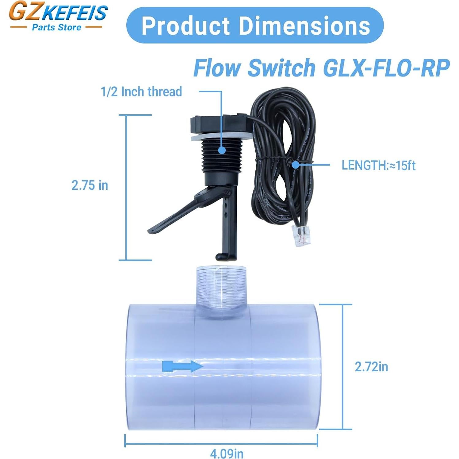 Interruptor de Flujo GZKEFEIS para Sistemas Hayward Goldline