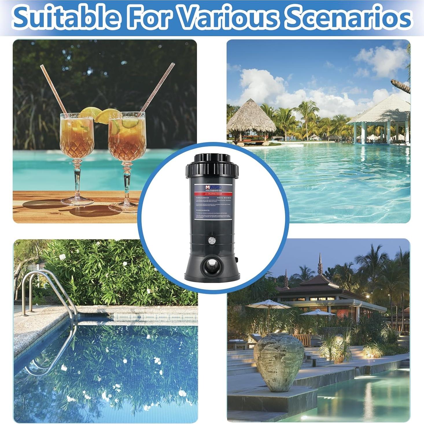 Clorador Automático de Piscina MAYGO CL200 4 kg para 154000 L