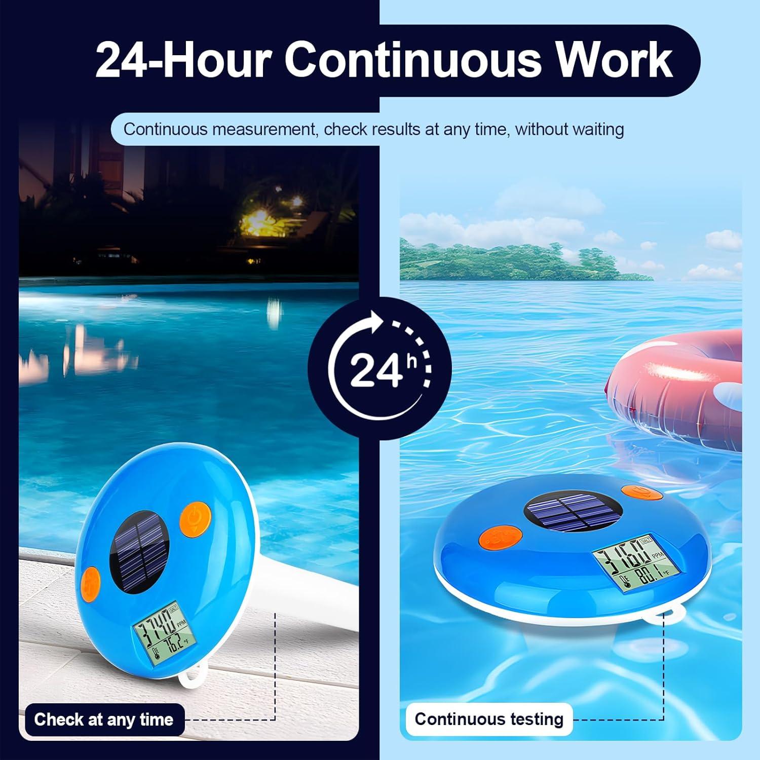 Probador de Sal YINMIK Flotante para Piscinas - Medidor Digital de Salinidad y Temperatura IPX8