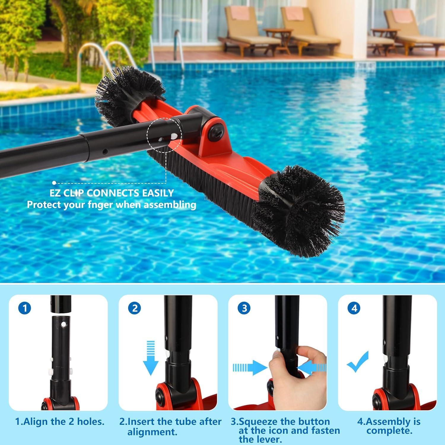 Cabezal de Cepillo de Piscina JSPJSP 40.9 cm Rojo