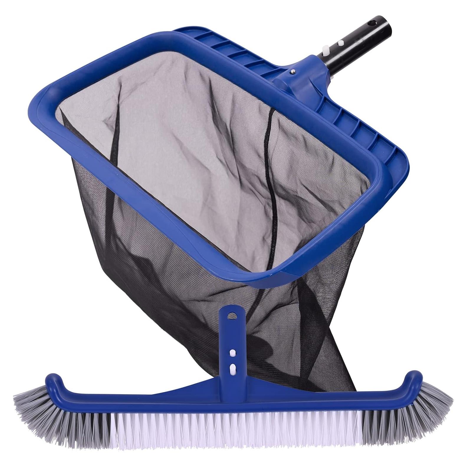 Kit de Limpieza de Piscina POOLAZA: Red de Skimmer y Cepillo 44.5 cm