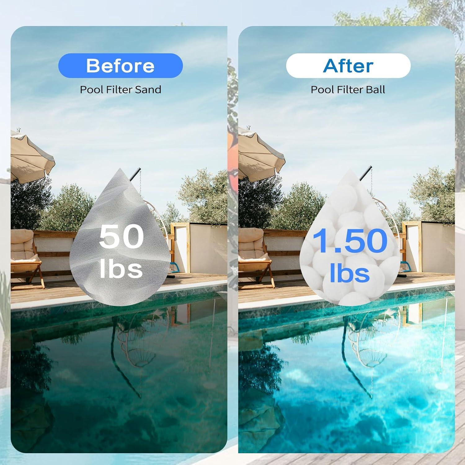 Bolas de Filtro para Piscina 1.4kg Ecológicas Reutilizables