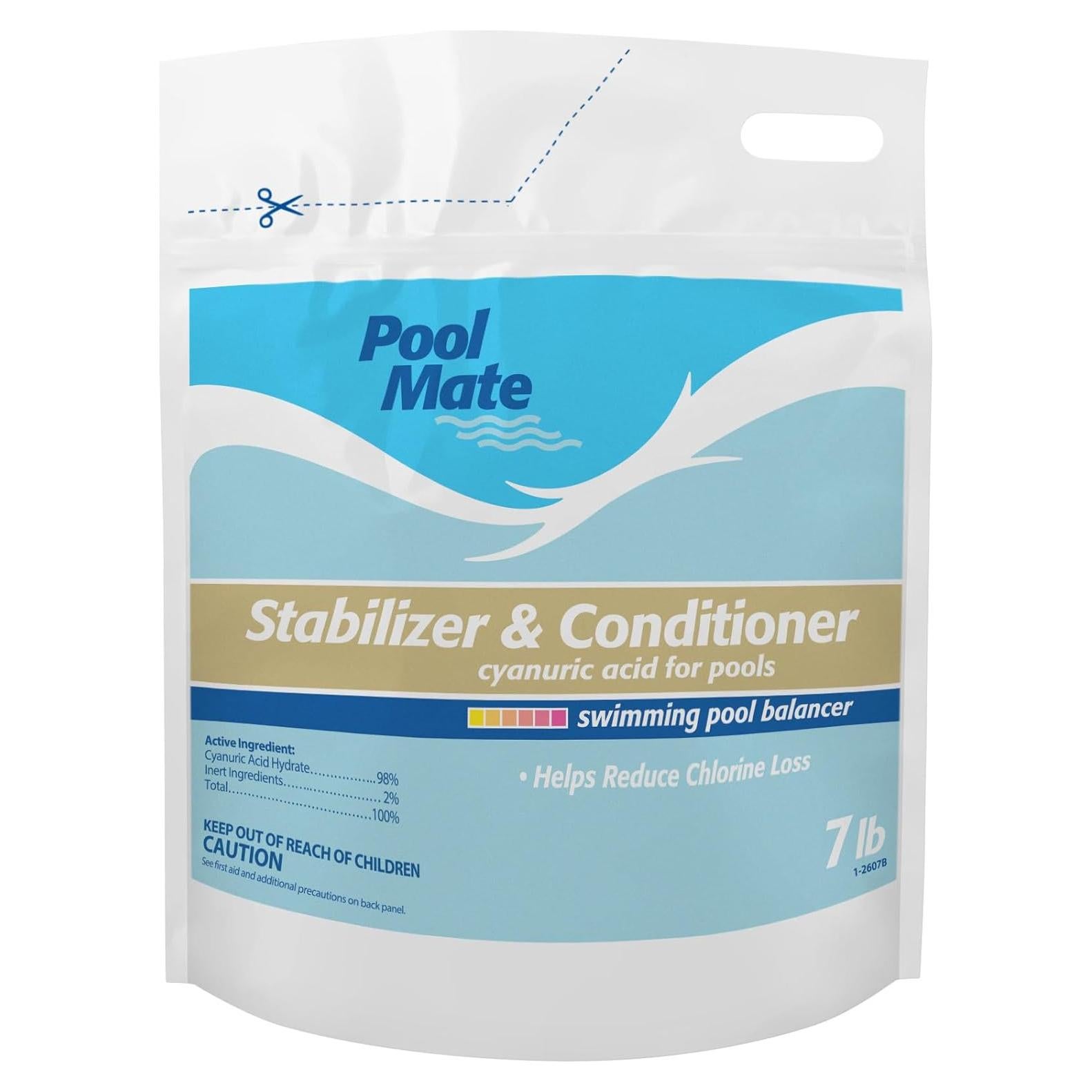 Estabilizador de Cloro Pool Mate 3.18 kg Ácido Cianúrico