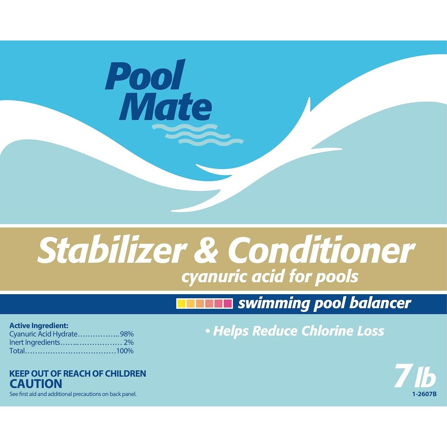 Estabilizador de Cloro Pool Mate 3.18 kg Ácido Cianúrico