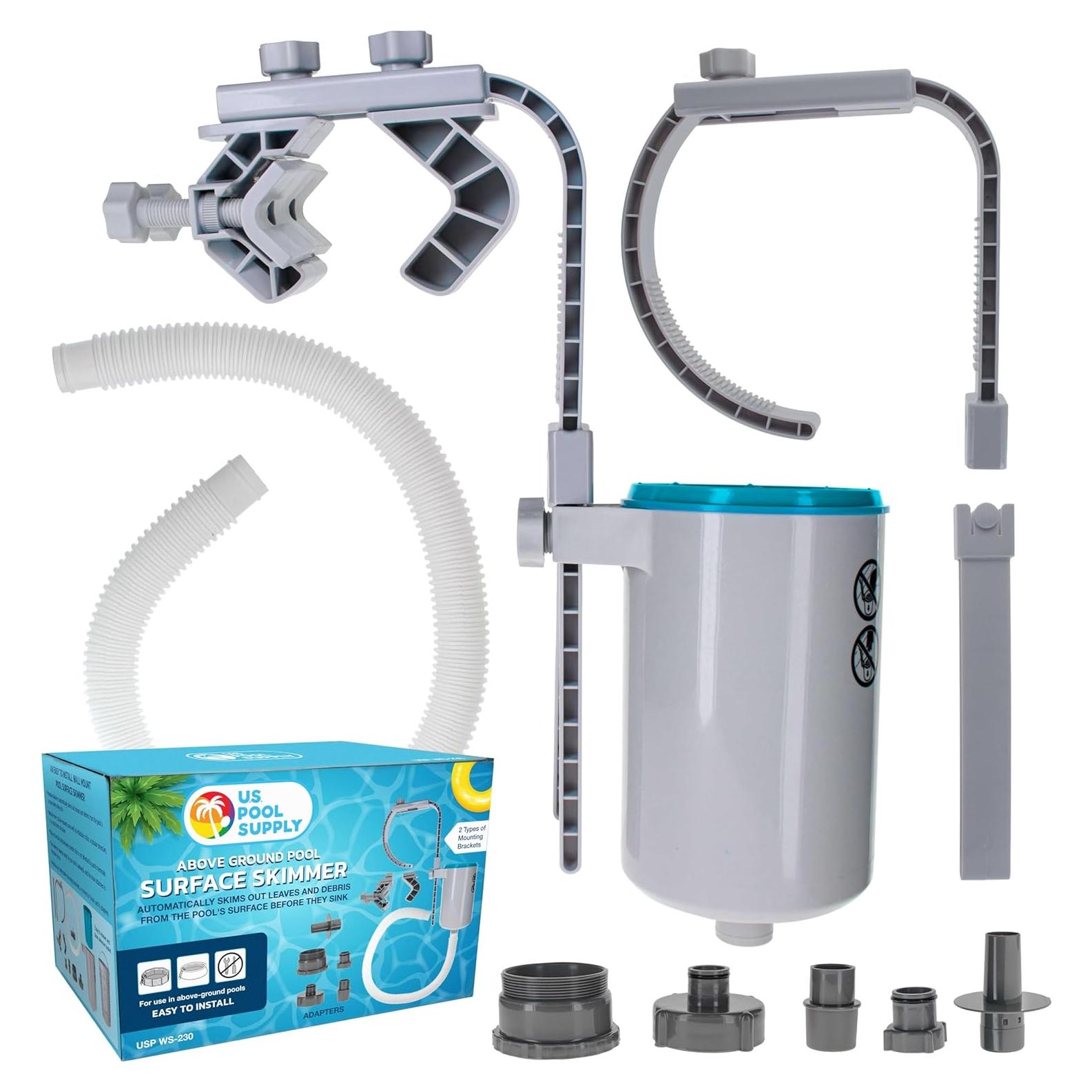 Skimmer de piscina U.S. Pool Supply USP WS-230 - Flotante, 5 adaptadores