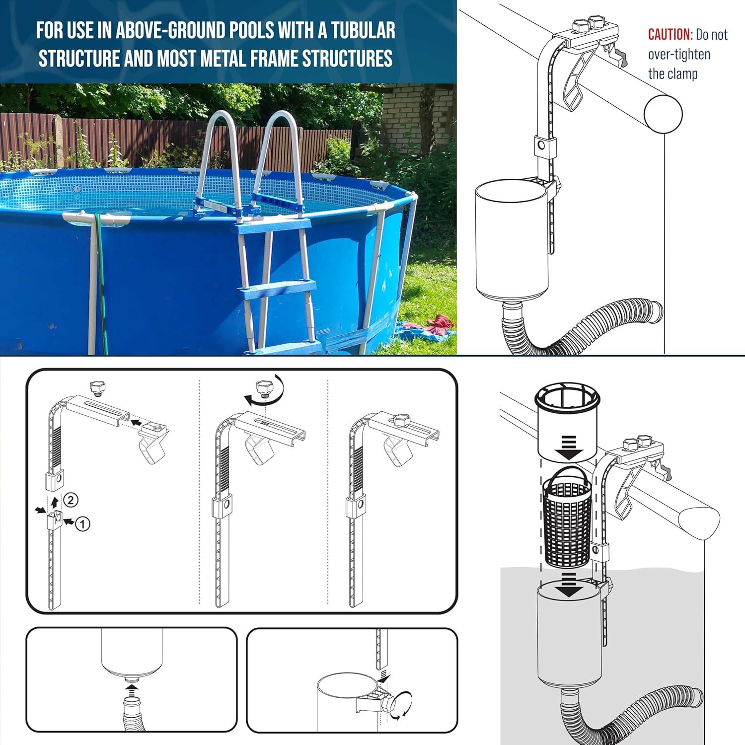 Skimmer de piscina U.S. Pool Supply USP WS-230 - Flotante, 5 adaptadores