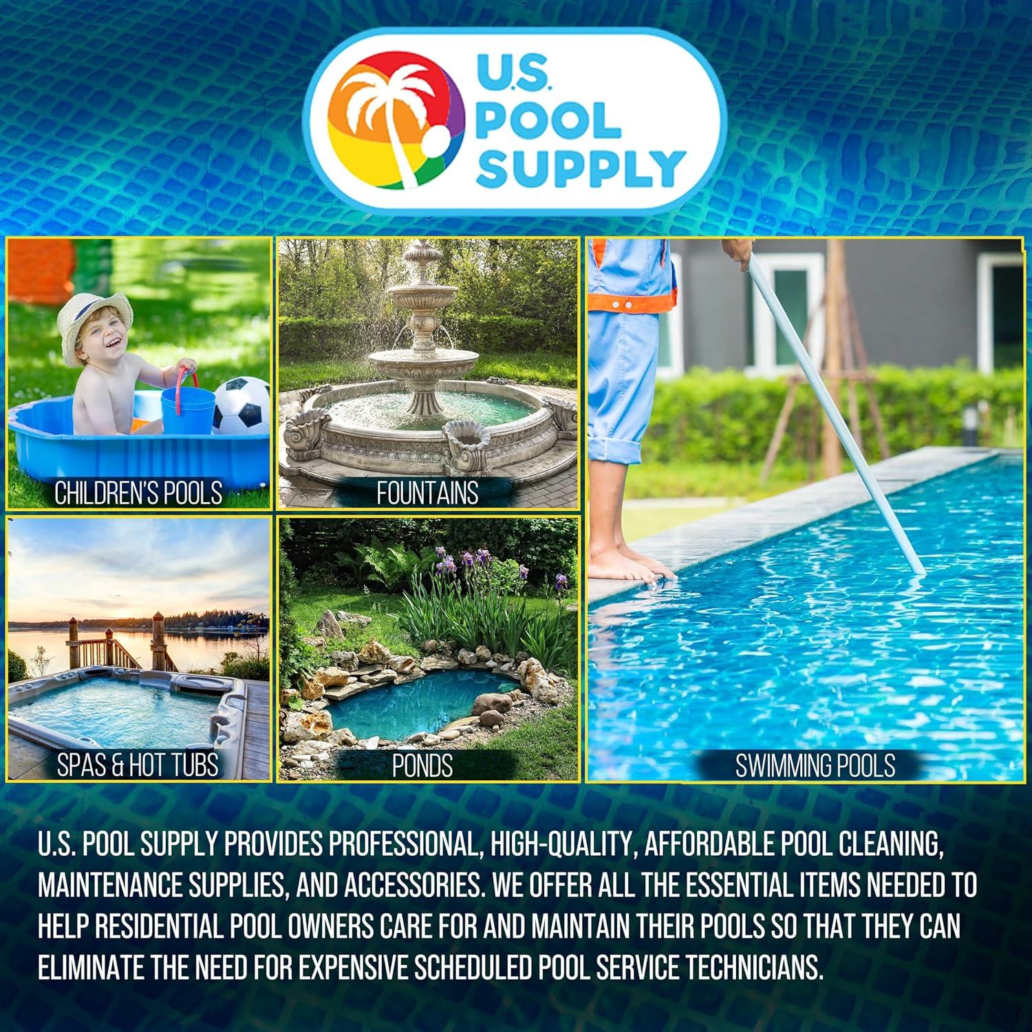 Skimmer de piscina U.S. Pool Supply USP WS-230 - Flotante, 5 adaptadores