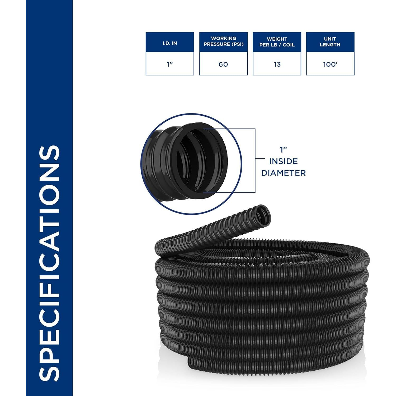 Manguera de PVC 30 m Alpine Corporation 1.9 cm negra