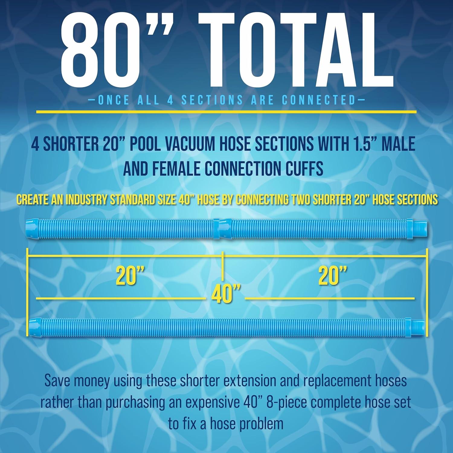 Mangueras de Vacío para Piscina U.S. Pool Supply 4 Piezas 0.5m