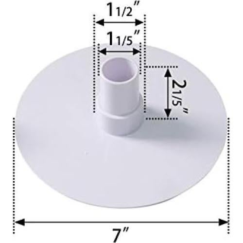 Placa de Vacío para Skimmer de Piscina ATIE 17.46 cm con Codo