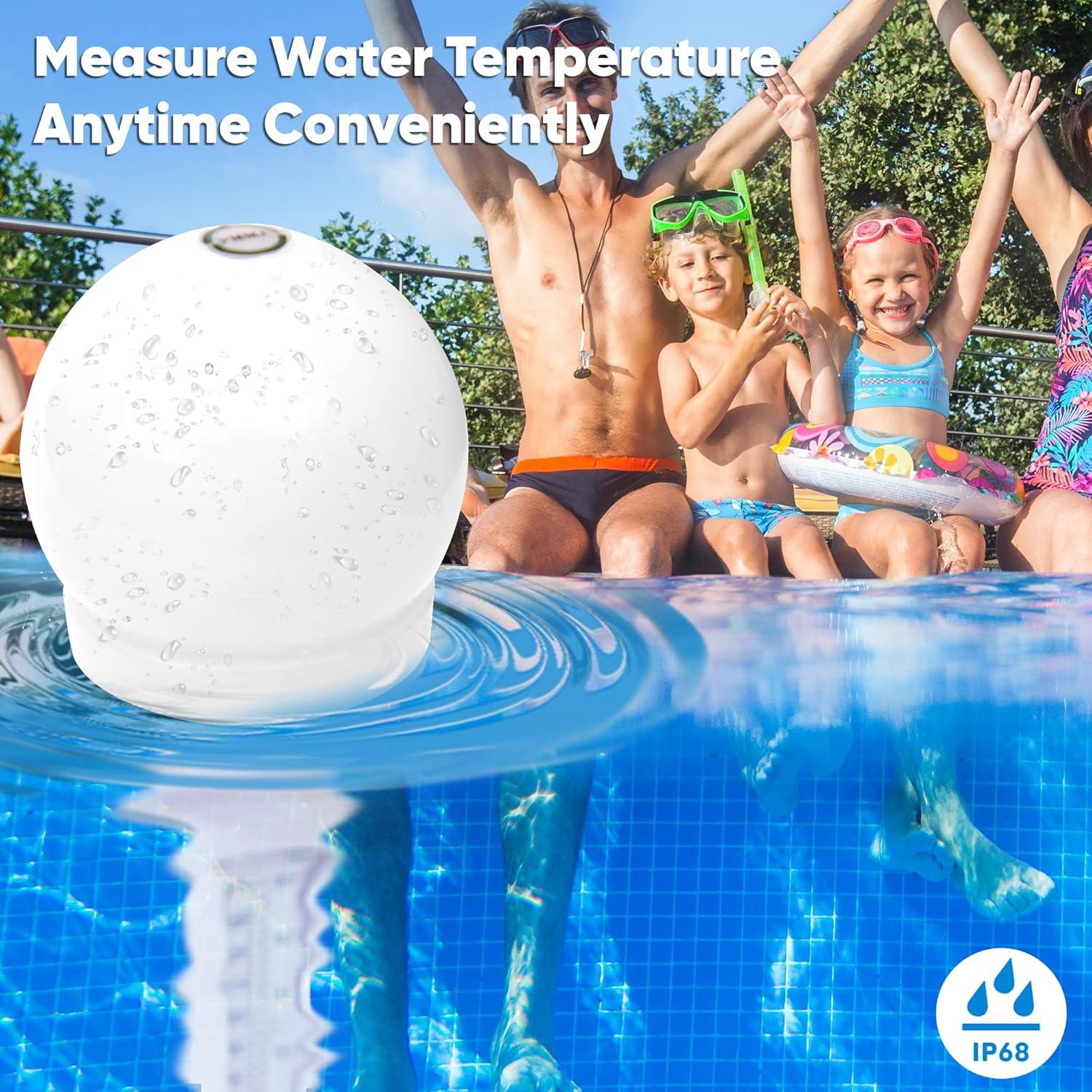 Termómetro Flotante Solar Pyle con Luz LED para Piscina