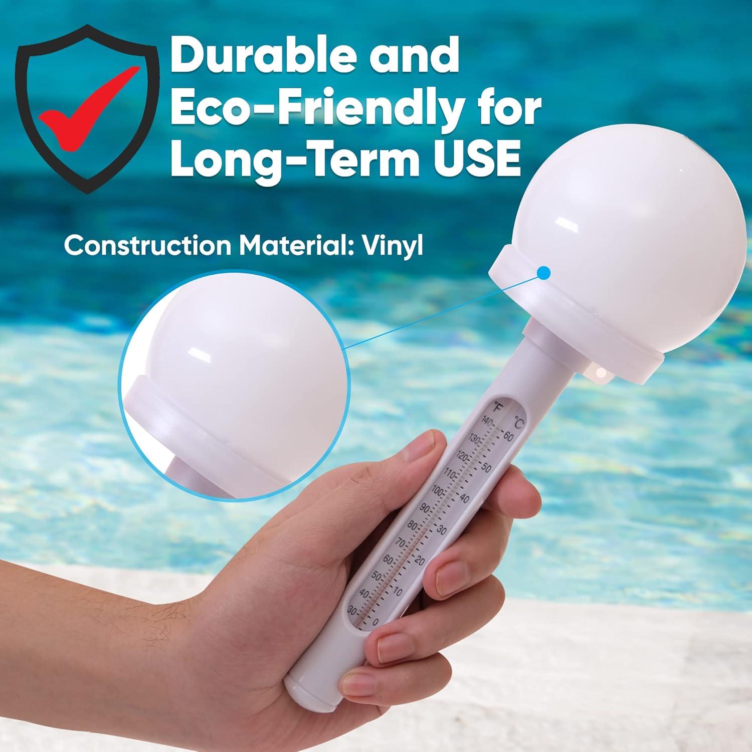 Termómetro Flotante Solar Pyle con Luz LED para Piscina