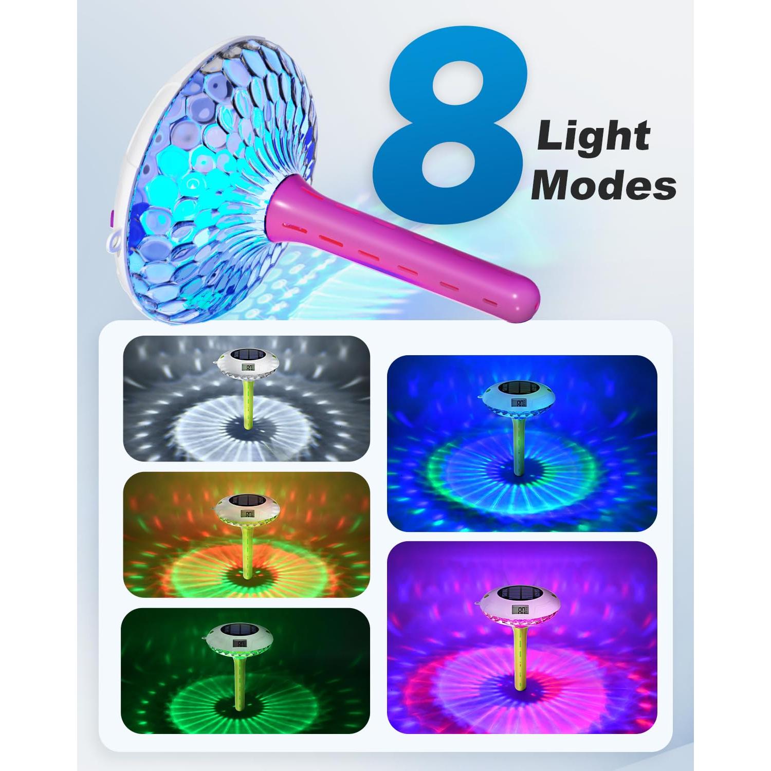 Termómetro de piscina BALDR flotante solar IPX7 RGBW